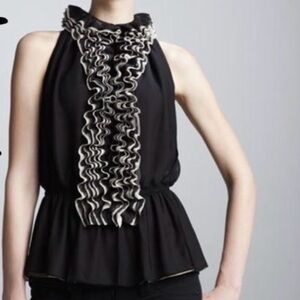 Neiman Marcus Robert‎ Rodriguez Ruffle Top Size Medium EUC